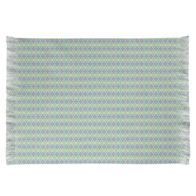 Tapis bleu/vert losanges doublés Mcguigan
