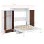 Lit escamotable multifonctionnel avec placard intégré, tiroirs de rangement et table pliante