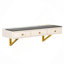 Tablette flottante 47 po avec tiroir, coiffeuse murale polyvalente, bureau, table flottante pour chambre à coucher, salle de bain, coiffeurs