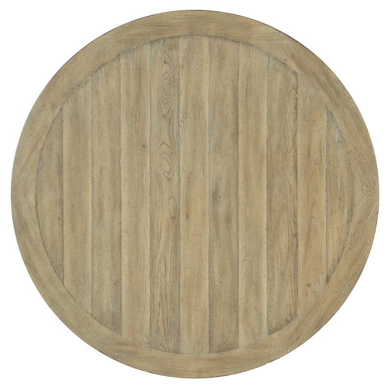 Round Solid Wood Dining Table, Natural