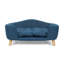 Lit pour chien bleu marine de style Mid-Century moderne avec pieds en bois de bouleau, thème de l'assemblage requis, bleu, coussin et robuste