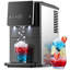 Machine à glaçons de comptoir 33 lb / jour, autonettoyante portative, éclairage automatique et distribution mesurée, moulin à glace pleine pour la cuisine à domicile, bureau, noir