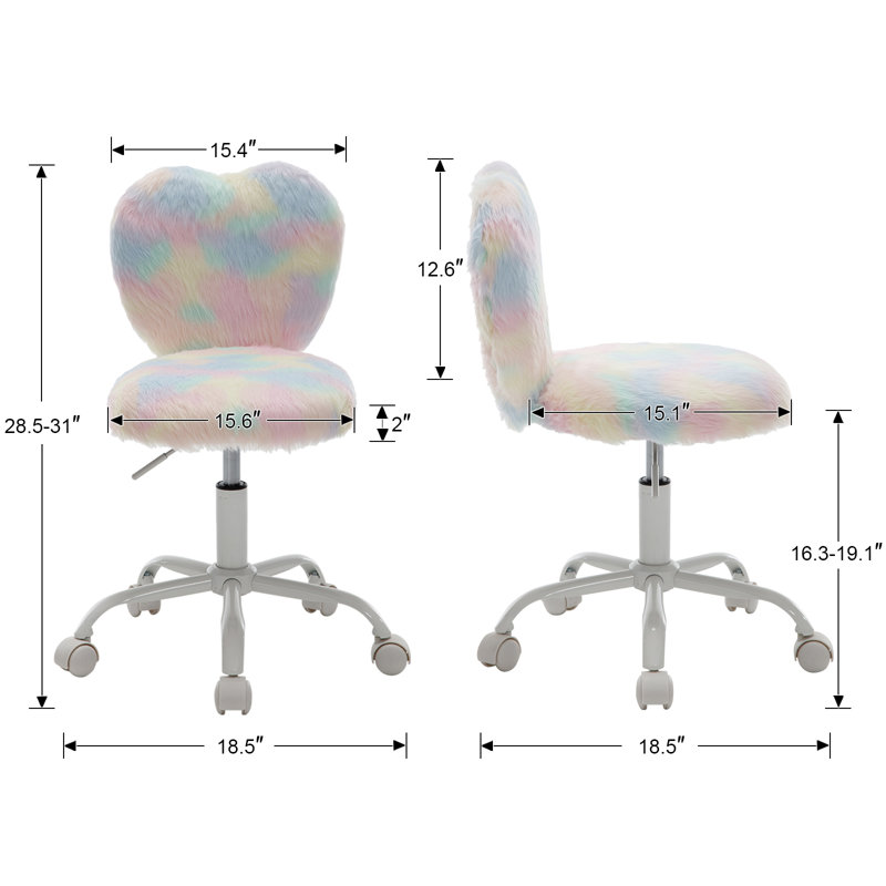 Chaise rembourrée 19 po Lentz, Rose / Vert / Jaune