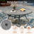 6-Person Aluminum Round Patio Dining Table-1930247077