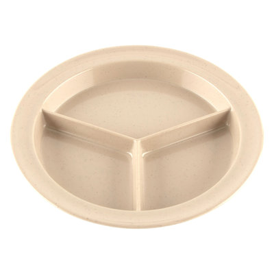 3 Compartment Plate - Deep Commercial Dishwasher Safe 9'' Melamine Dinner Plate , Set of 12