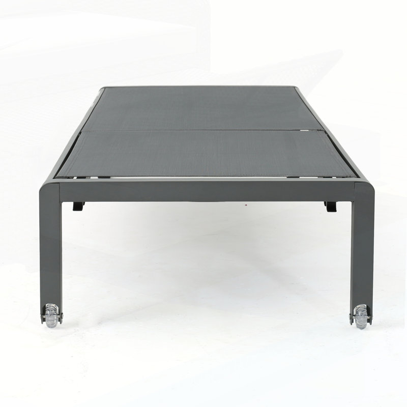 Cape Coral KD Chaise Lounge Grey With Breathable Mesh And Adjustable Backrest For Ultimate Outdoor Comfort