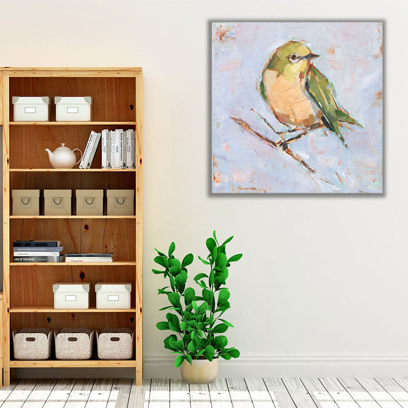 Oiseau variété II - reproduction d'art sur toile, H 12 po x l 12 po