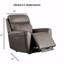 Finition grise avec fonction inclinable et repose-pieds de style transitionnel