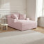 Chaise longue 49,2 po en fausse fourrure, canapé-lit simple, fauteuil de lecture d'appoint à siège profond avec porte-gobelet et poche latérale - aucun assemblage requis-2016444646