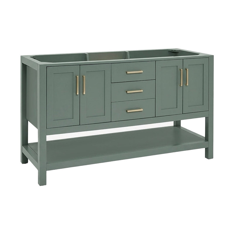 Base de meuble-lavabo double 60 po Pawley, Vert rétro