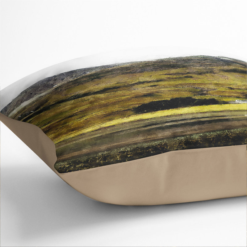 Glencoe In The Scottish Highlands Painting Square Throw Cushion, 40cm H x 40cm W x 15cm D, Stone