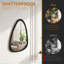 Miroir mural décoratif asymétrique, cadre en bois massif - Miroir Boho moderne pour vestibule ou meuble-lavabo-2137489996-2135194686