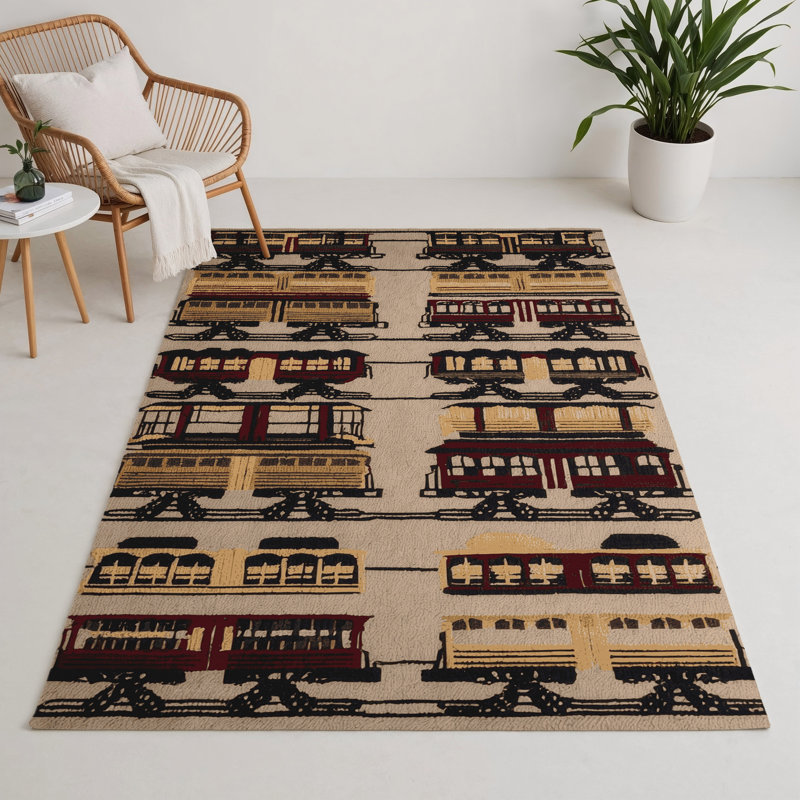 Tapis intérieur et extérieur brun Transport, Rectangulaire 3 pi x 5 pi