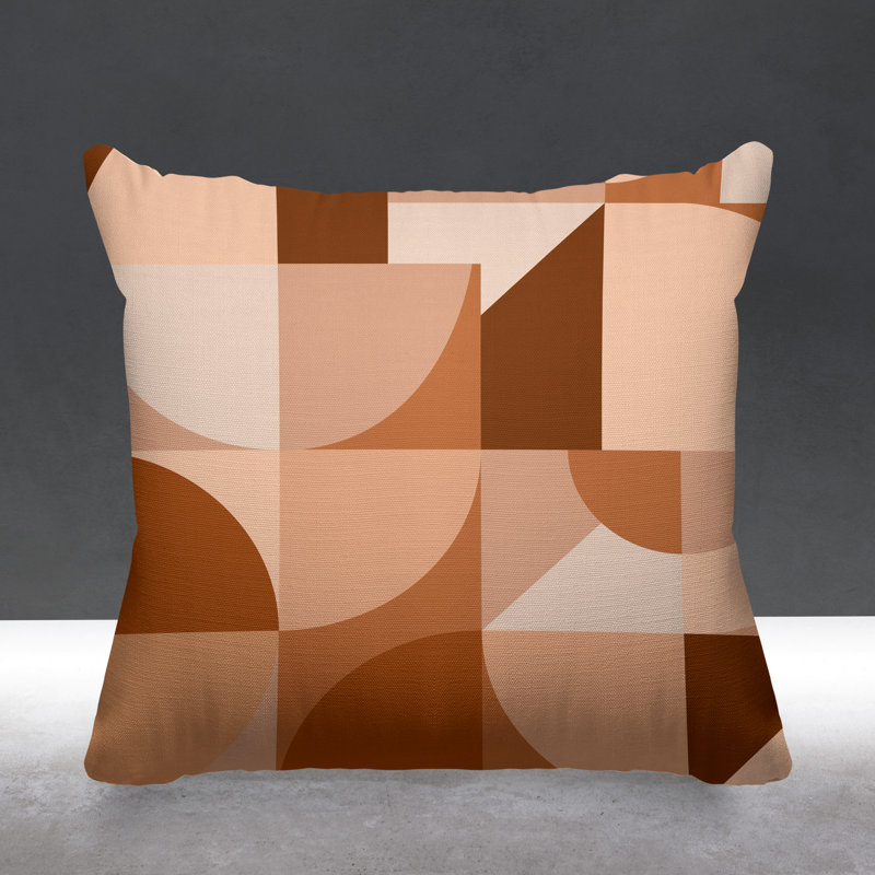 Den Outdoor Reversible Throw Pillow,  19H" x 19W" , Rust