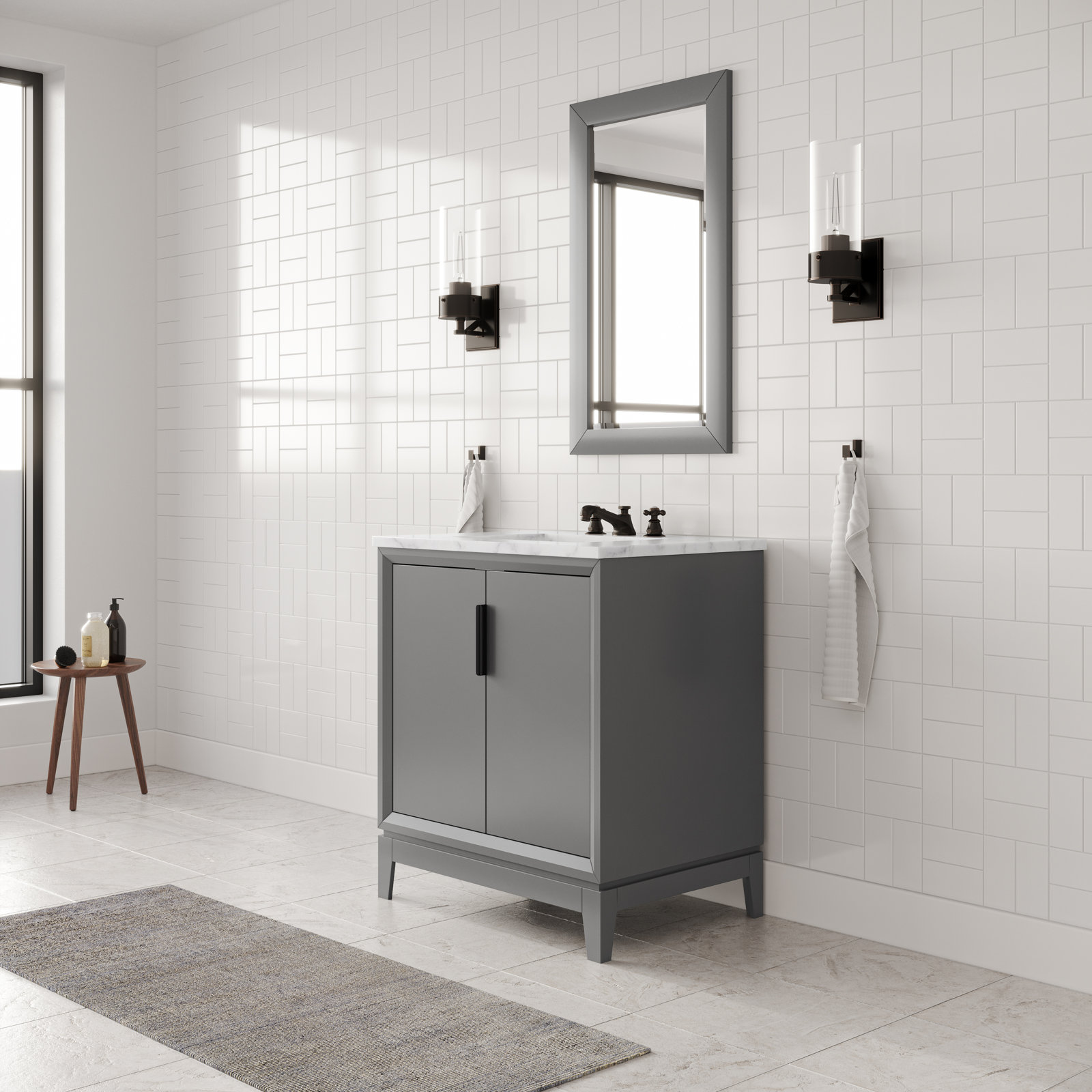 Belmar 30'' Single Bathroom Vanity, Cashmere Gray
