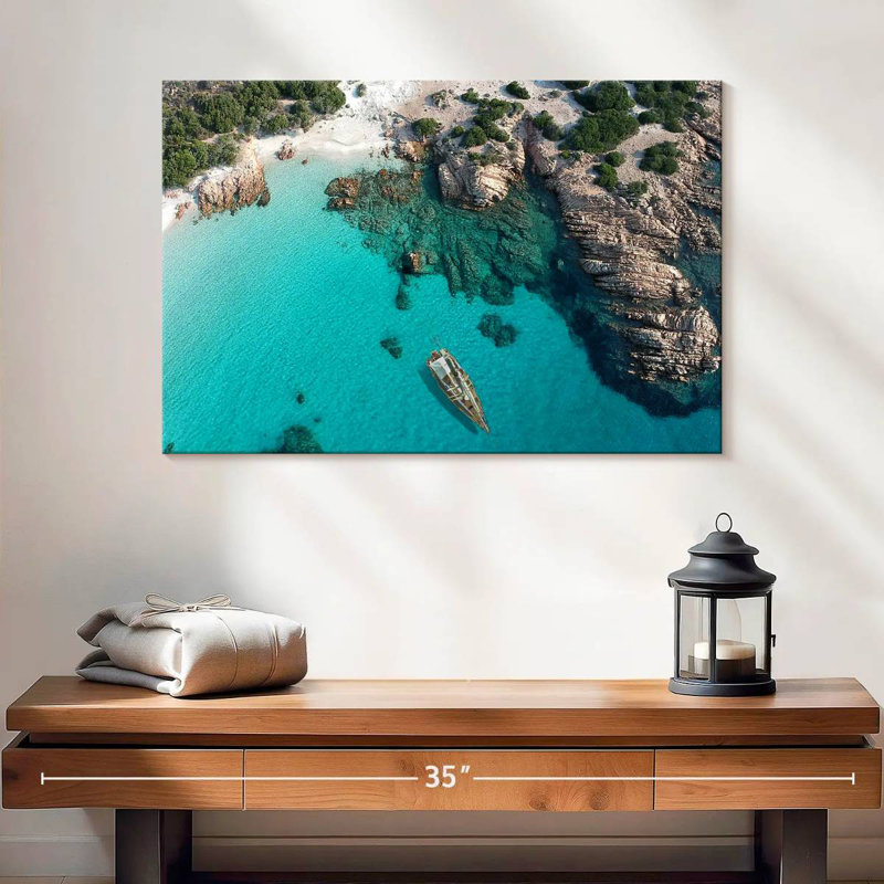 Mer Gillard en Sardaigne, H 16 po x l 24 po