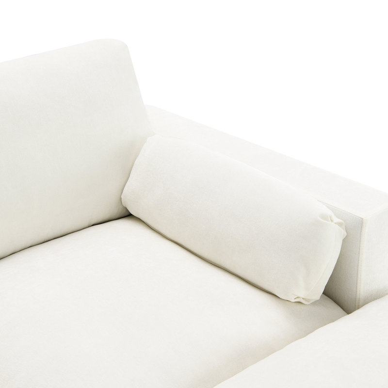 Canapé modulaire 86,5 po en chenille, 5 sièges en U, rangement et repose-pieds, canapé rembourré élégant pour la chambre à coucher, rangement en U, 2 sièges confortables et mobiles