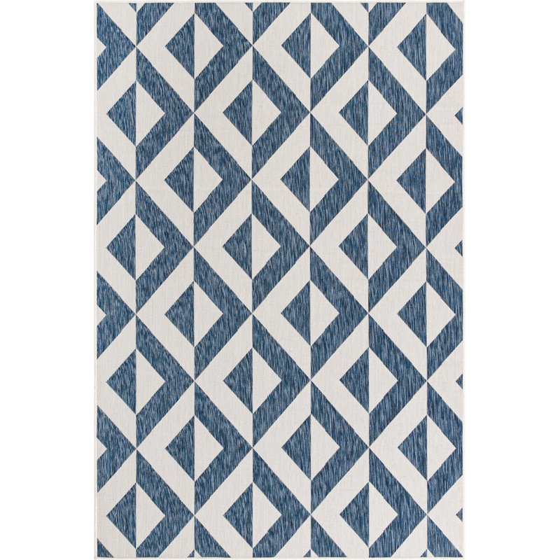 Geometric Indoor / Outdoor Area Rug, Rectangle 183 x 274cm