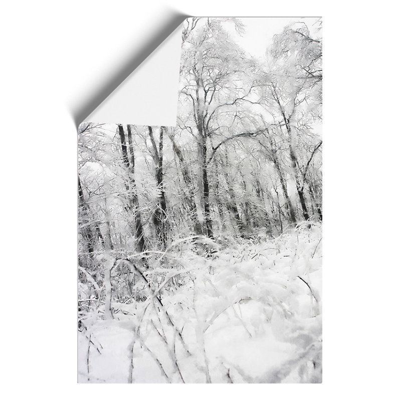 Winter Forest Painting - Frameless Print, 42cm H x 30cm W x 0.1cm D