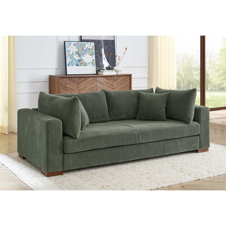 Alcantara 89.5" Square Arm Sofa
