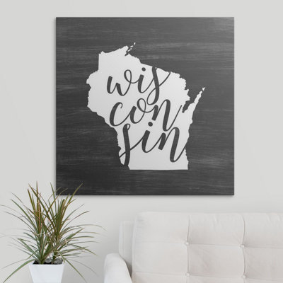 « home state typography wisconsin’inner circle », reproduction d’impression