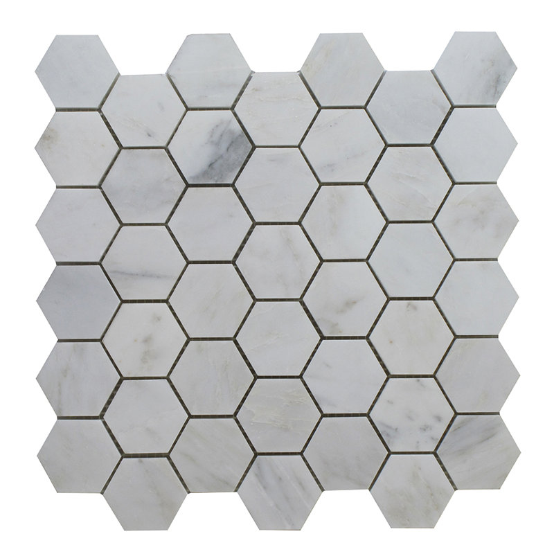 Arabescato Marble Honeycomb Mosaic Wall Tile