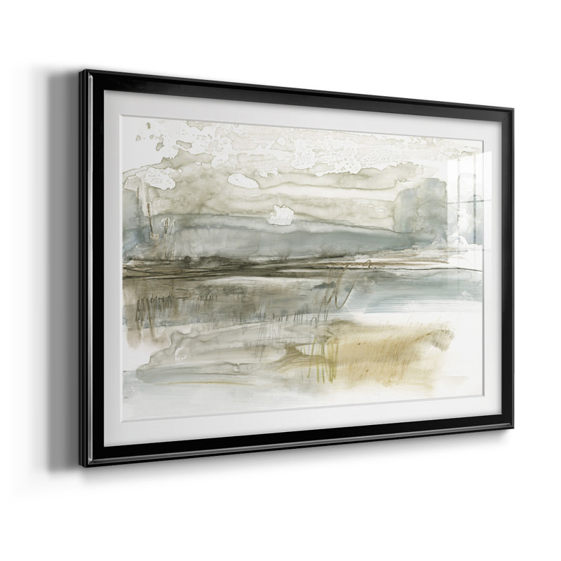 Stark Neutral Landscape I - reproduction de cadre photo, L 30,5 po x H 22,5 po, Noir