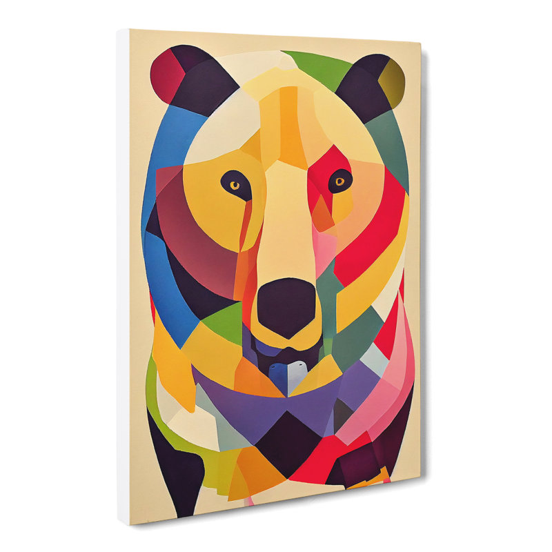 Solon Polar Bear Colours - Wrapped Canvas, 50cm H x 35cm W x 3cm D
