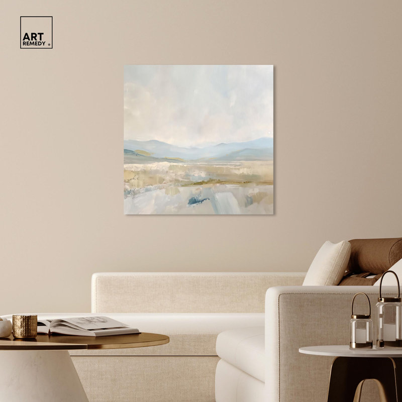 Whispering Valleys Abstract Landscape Canvas Art, 40" x 40"