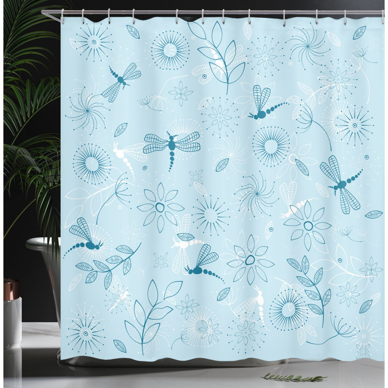 Shower Curtain with Hooks Included, 70"H x 69"W