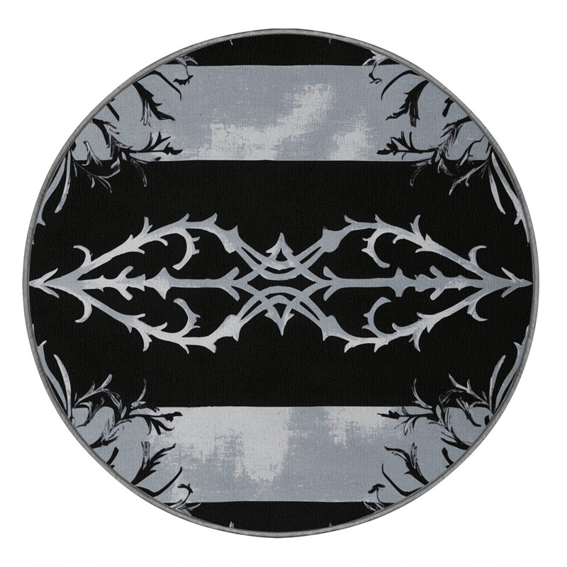 Black Dahlia Rug, Round 8'