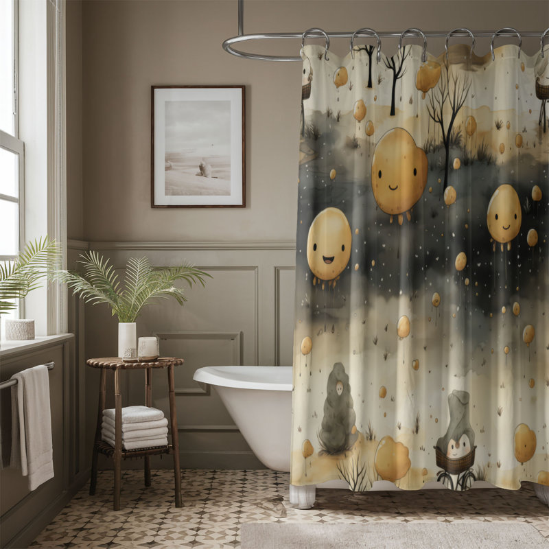 Rideau de douche Dark Autumn - Premium, H 74 po x l 71 po