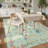 Washable Rugs for Bedroom Ultra-Soft Floral Peacock Floor Mats, Stain-Resistant Farmhouse Indoor Carpet with Non-Slip Backing, Foldable Thin Accent Rug for Living Room, Nursery-1540906856