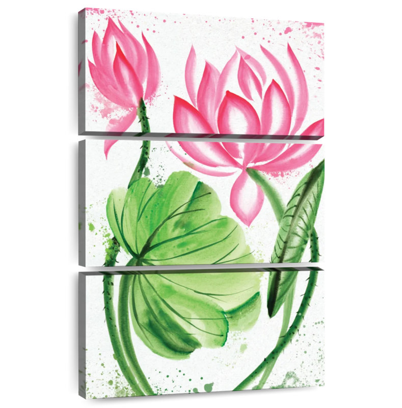 Fleurs de lotus Harnek, H 74 po x l 48 po