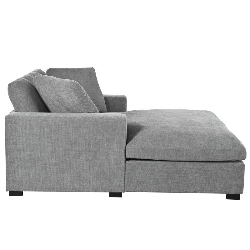 Méridienne surdimensionnée Alhertine, Gris