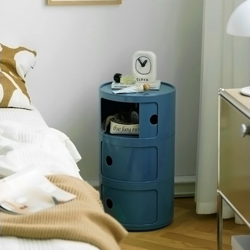 Kiralee Side Table with Storage, Blue