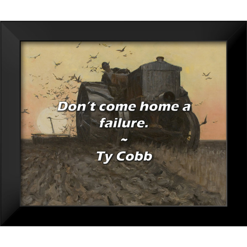 Citation de Ty Cobb: Ne rentrez pas à la maison un échec.