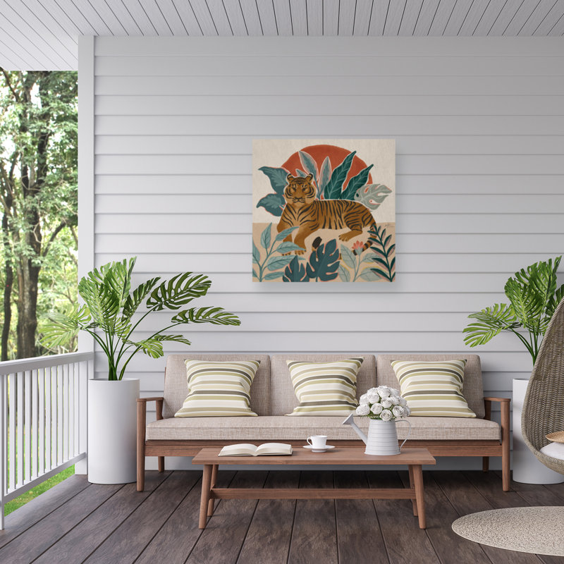 Toile d'extérieur «Winter Gold IV» Kylen Winter, L 35 po x H 35 po