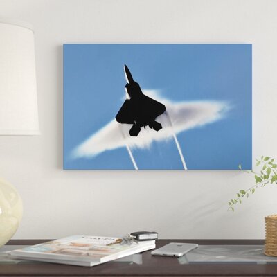 A US Air Force F-22 Raptor Aircraft Executing a Supersonic Flyby' Photographic Print Canvas -  East Urban Home, 90DE57DA3F7A4B8C87087AE1D285BD97