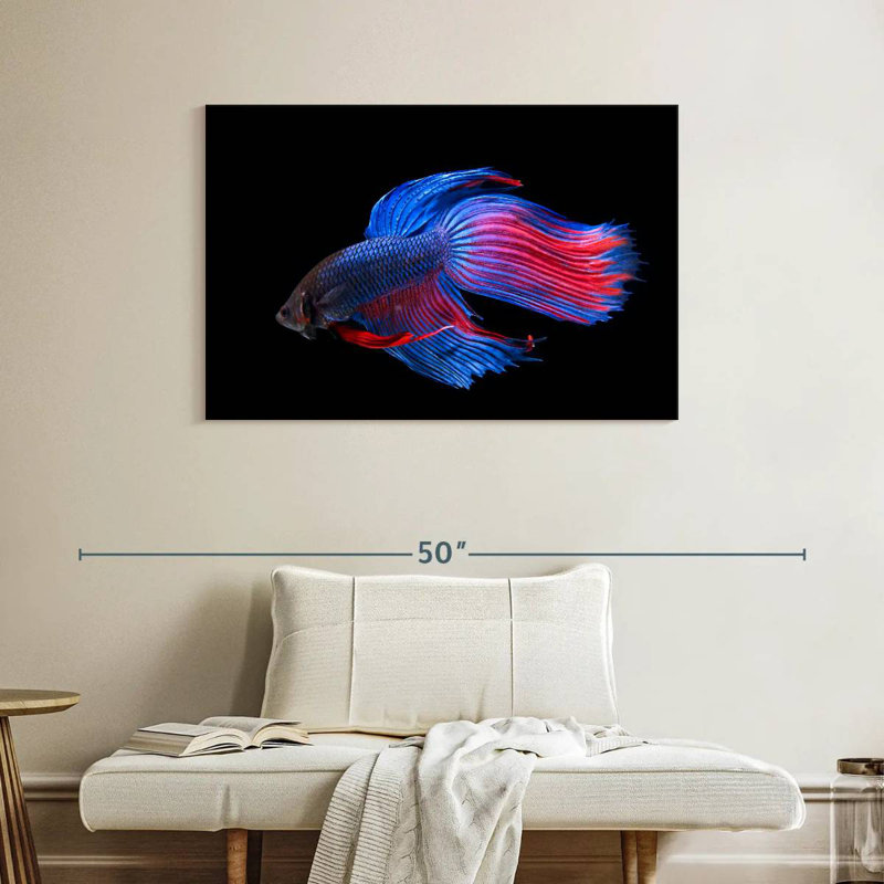Brampt Glowing Betta Fish, 26" H x 39" W