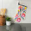 Stipple Petals Oven Mitt Cotton Twill
