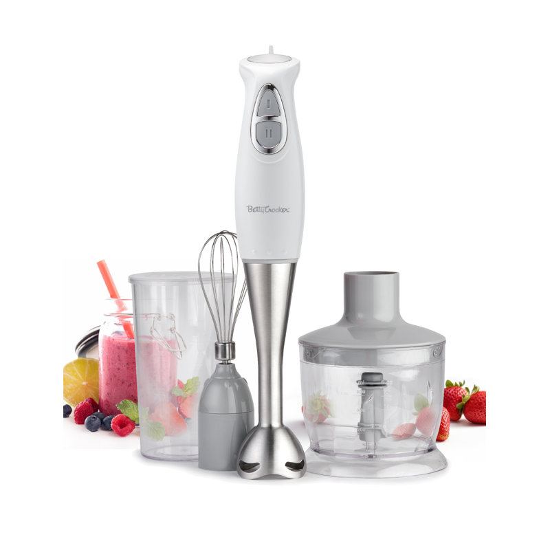 BCK Series Betty Crocker 2 Speed Hand Immersion Blender, White