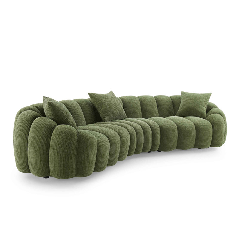 Winnie 322.1Cm Chenille Round Arms Modular Sofa