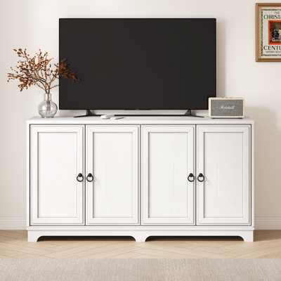59" W Farmhouse 4-Door Sideboard Buffet Cabinet with Adjustable Shelves