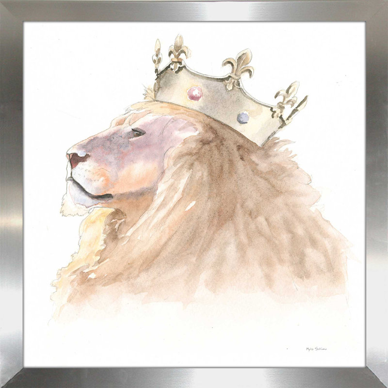 «Jungle Royals I Crop», art encadré, H 21,5 po x l 21,5 po x P 0,75 po, Encadrement argenté
