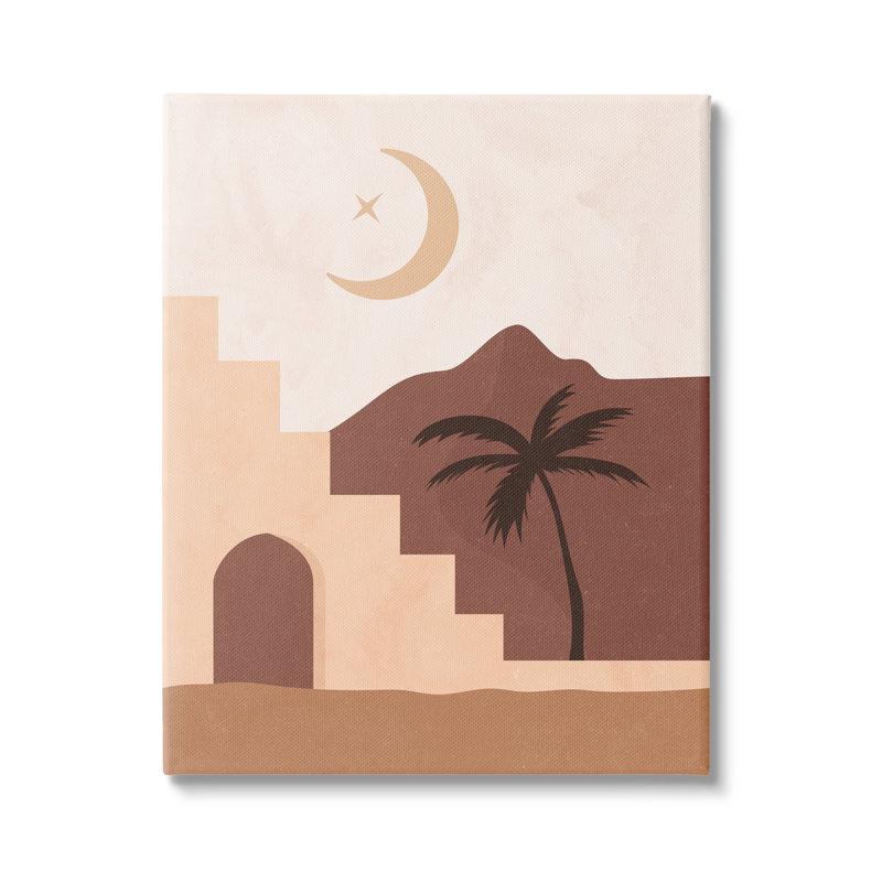 Moyen-Orient nuit désertique, Plaque murale, H 16 po x l 16 po x P 1,5 po