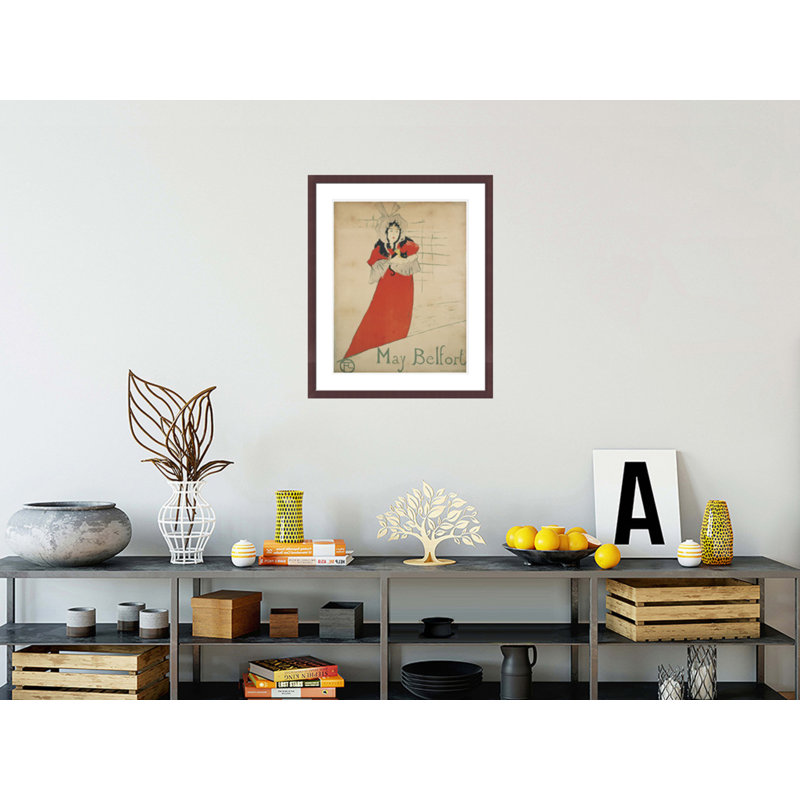 «May Belfort» par Henri de Toulouse-Lautrec, impression giclée encadrée, H 28,44 po x l 23,5 po