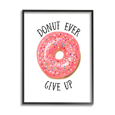 " Donut Give Up Phrase Minimal Pastry Food Pun " by Lisa Lane