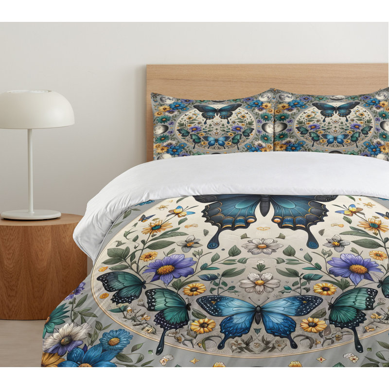 Boho Duvet Cover, California King Duvet Cover + 2 Standard Shams
