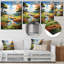 Fairway A Whimsical III - Paysage abstrait en métal, art mural-345872208